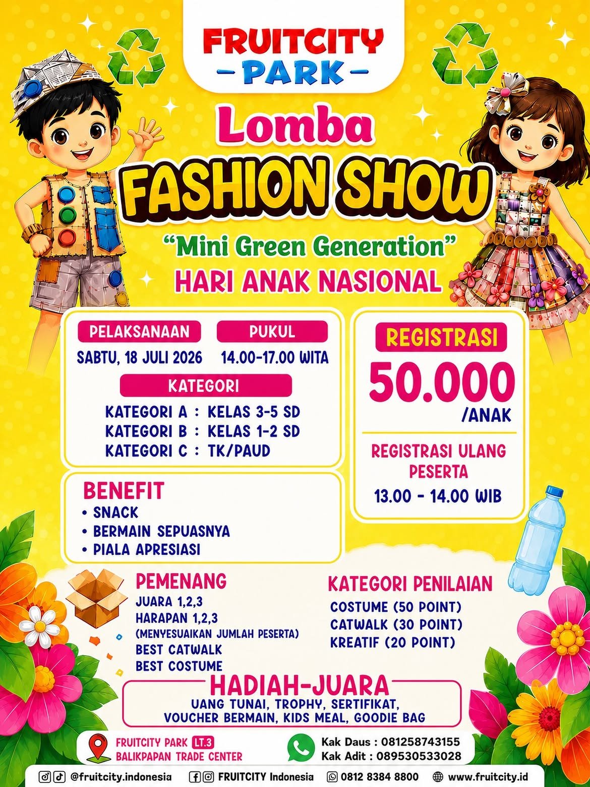 Lomba Fashion Show Mini Green Generation — FRUITCITY Balikpapan
