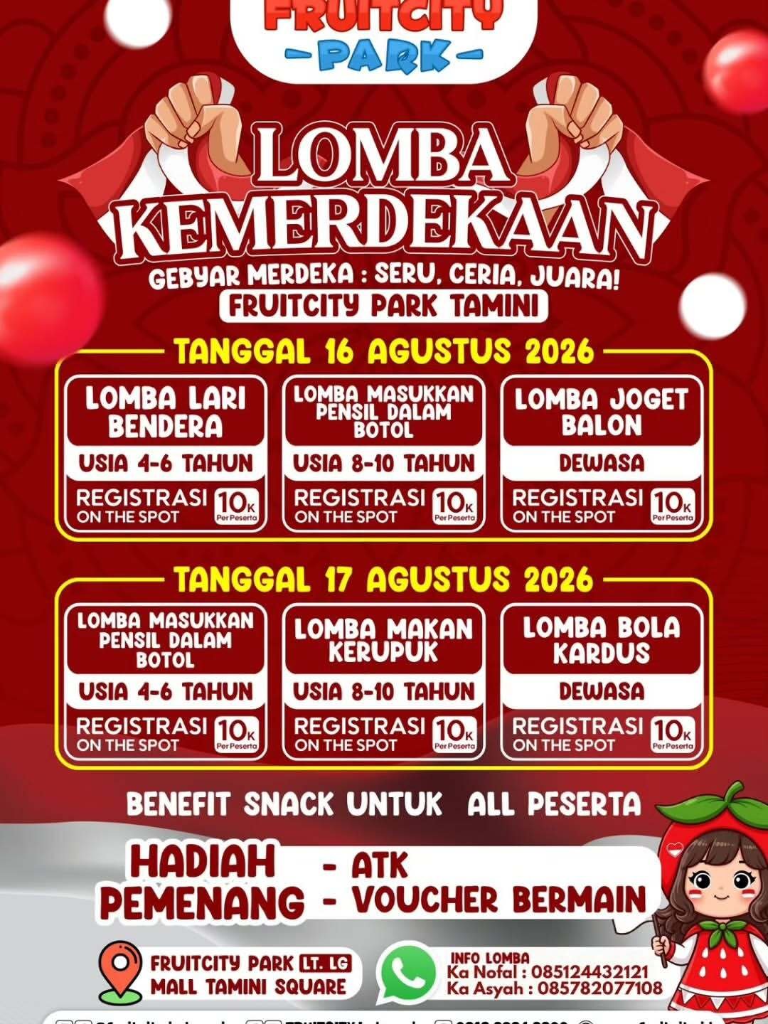 Lomba Kemerdekaan Gebyar Merdeka — FRUITCITY Park Tamini
