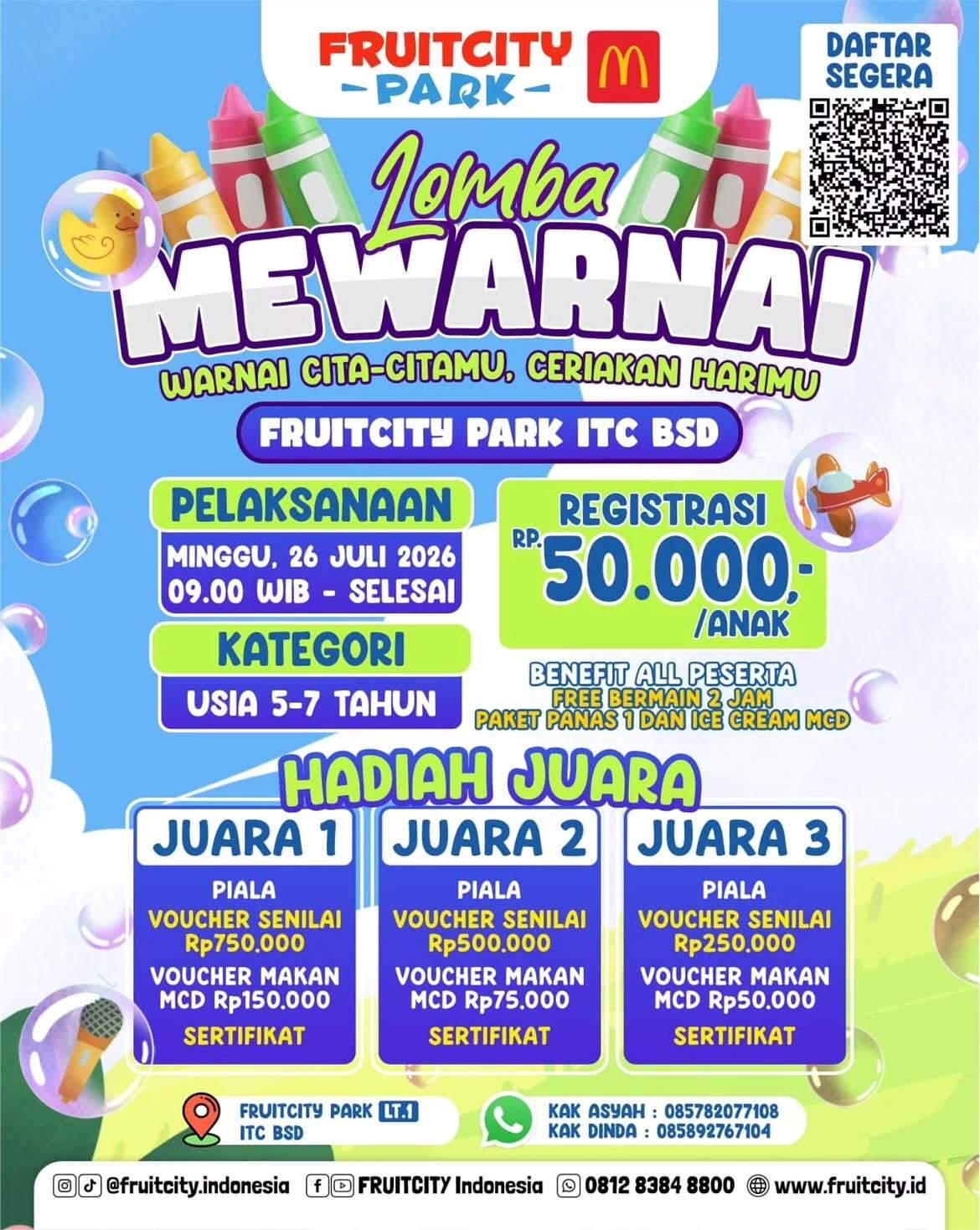 Lomba Mewarnai — FRUITCITY Park ITC BSD x McDonald's