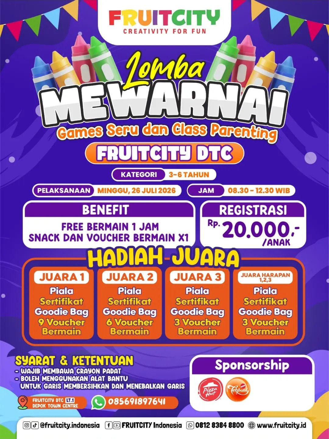Lomba Mewarnai Hari Anak Nasional — FRUITCITY Park Ketapang