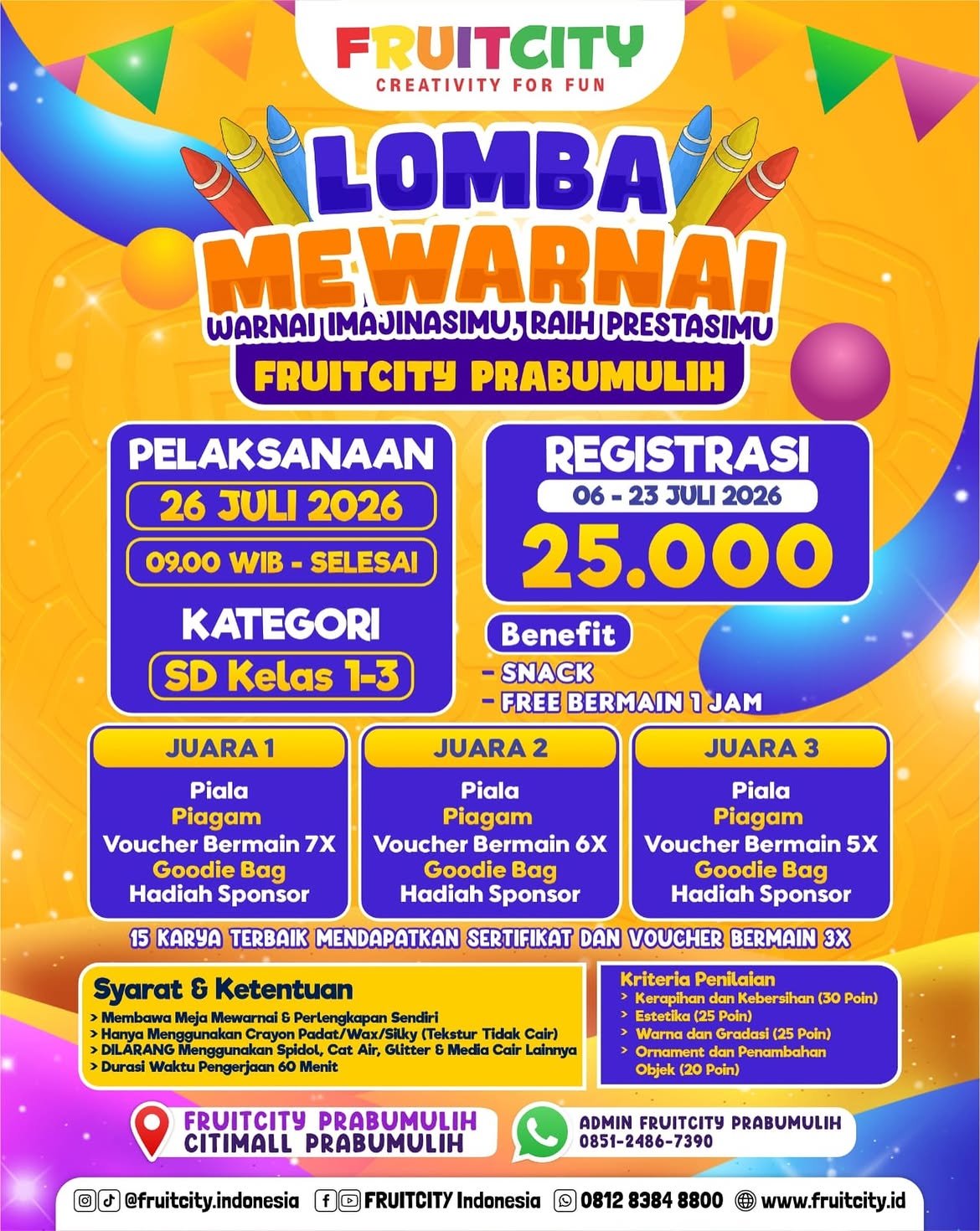 Lomba Mewarnai — FRUITCITY Prabumulih