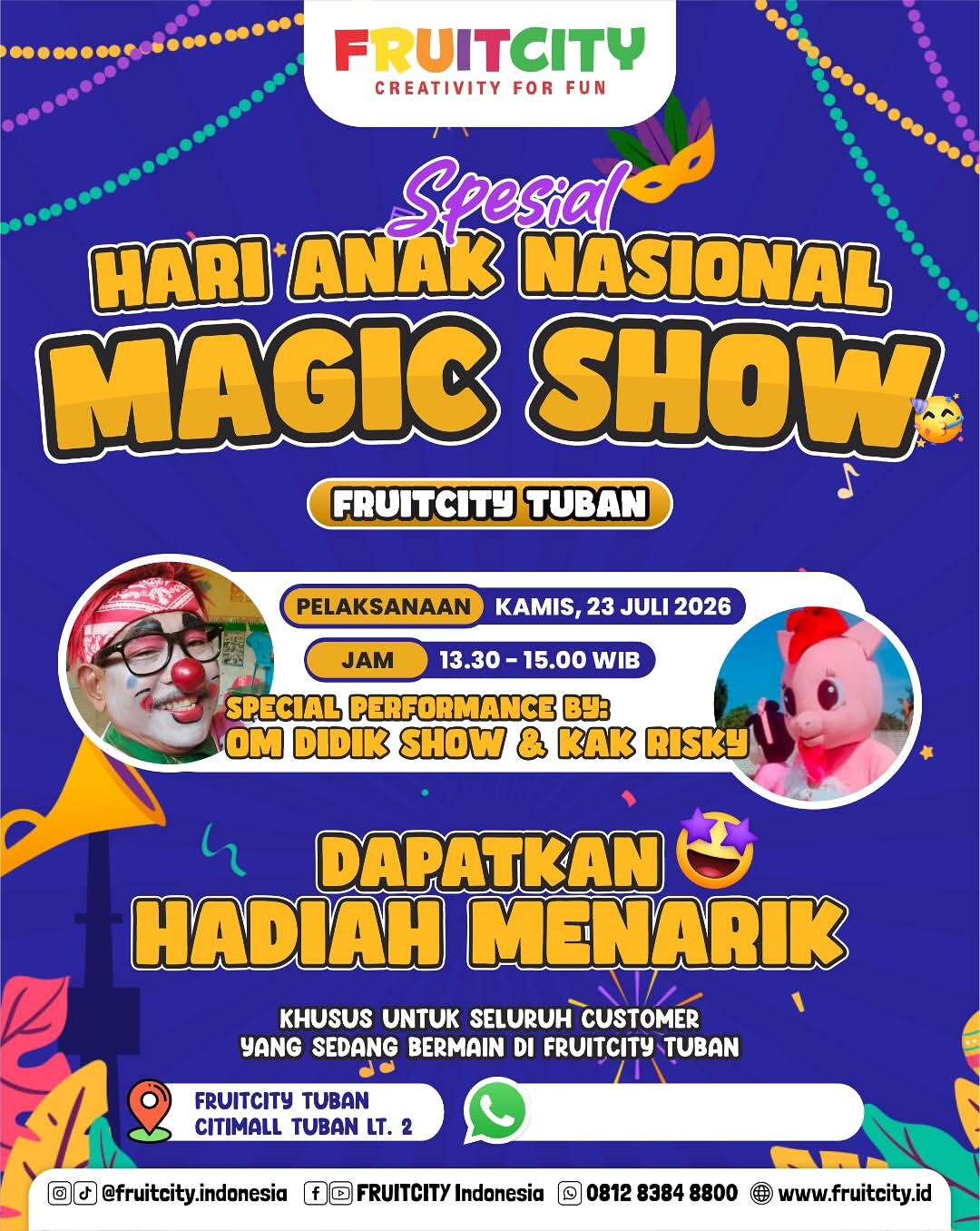 Magic Show Special Hari Anak Nasional — FRUITCITY Tuban