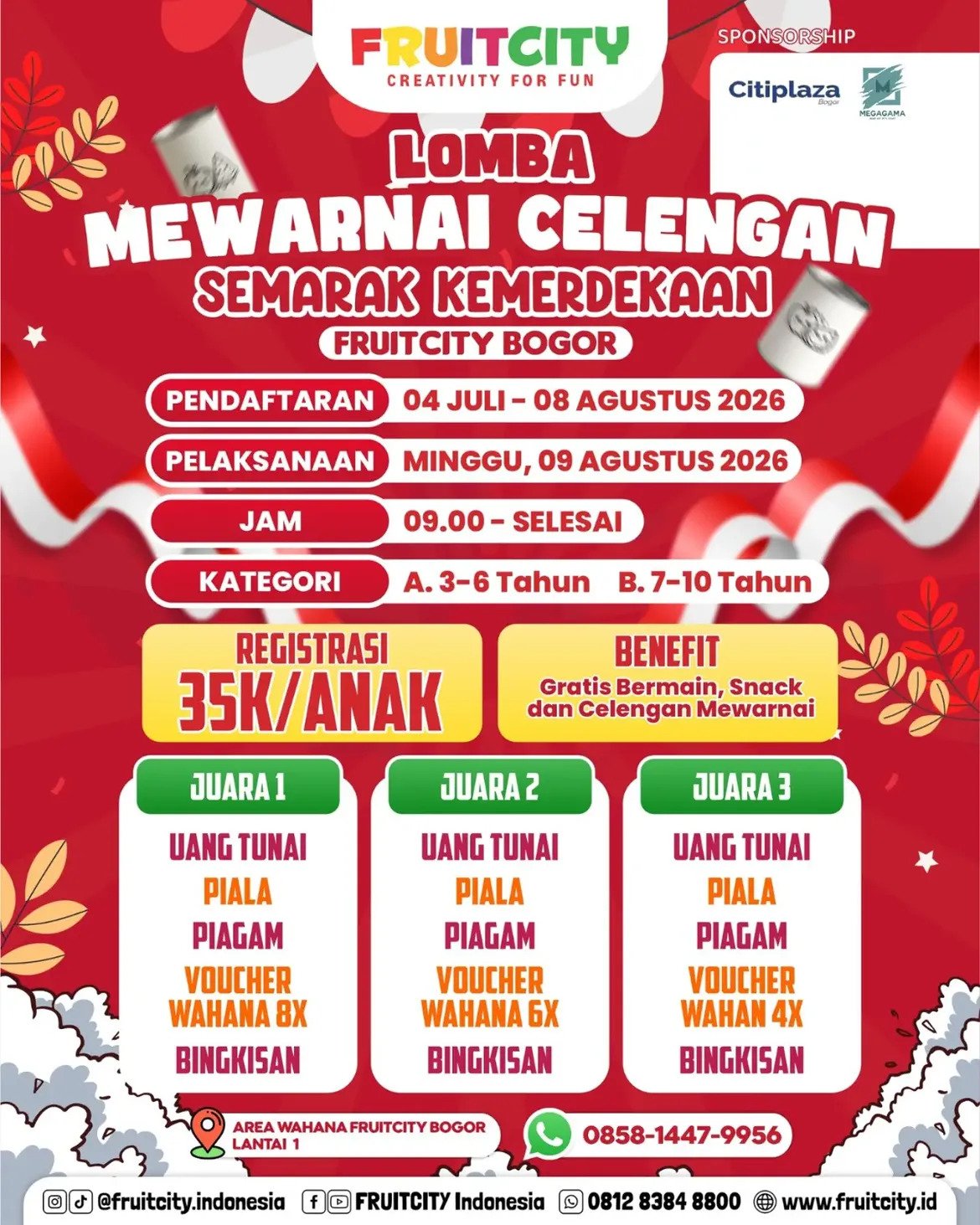 Lomba Mewarnai Celengan Semarak Kemerdekaan — FRUITCITY Bogor