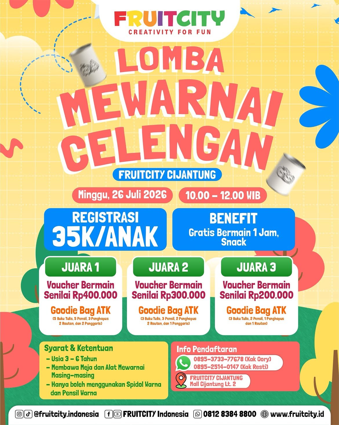 Lomba Mewarnai Celengan — FRUITCITY Cijantung