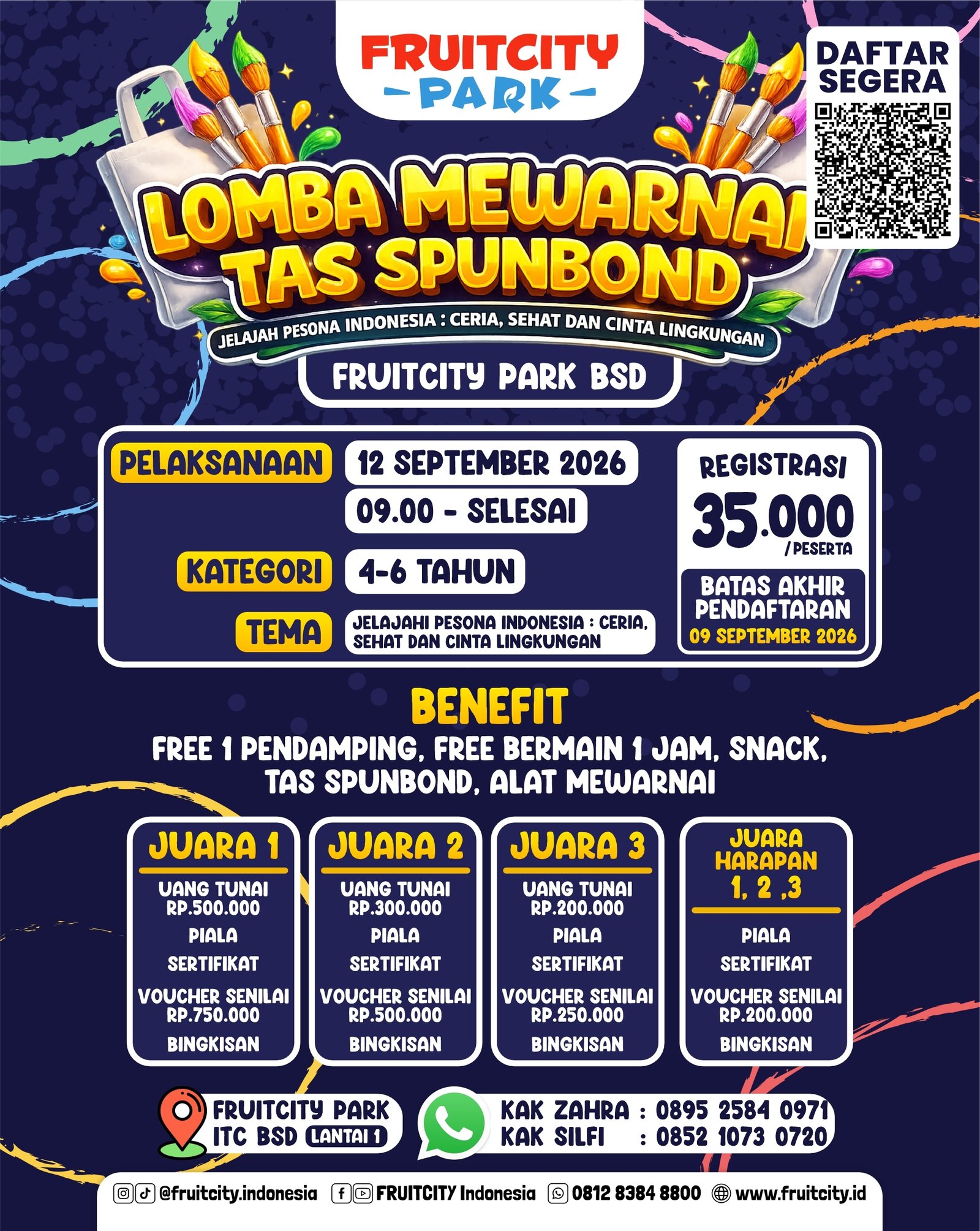Lomba Mewarnai Tas Spunbond — FRUITCITY Park BSD