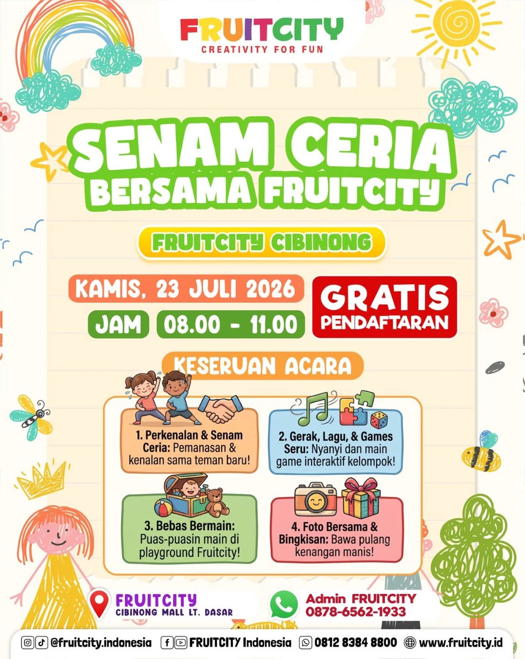 Senam Ceria Bersama FRUITCITY Cibinong