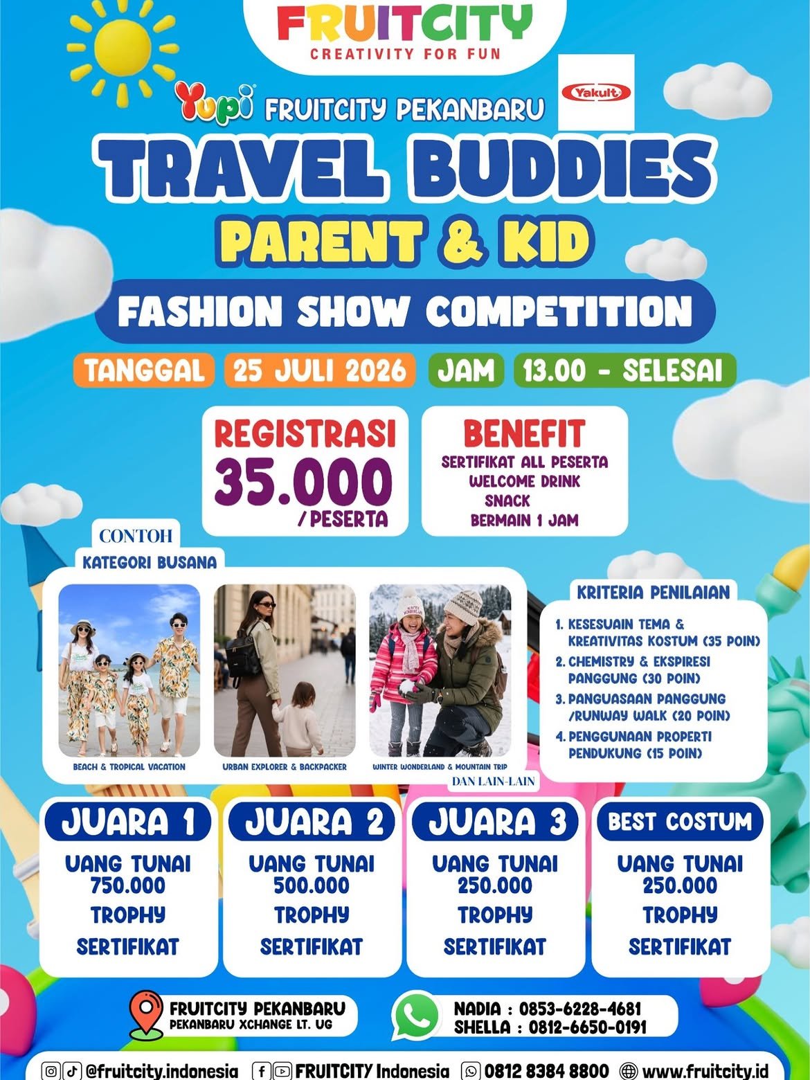 Travel Buddies Parent & Kid Fashion Show — FRUITCITY Pekanbaru